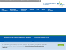 Tablet Screenshot of krankenhaus-hermeskeil.de